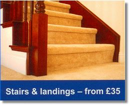 Stairs and landing carpet cleaning